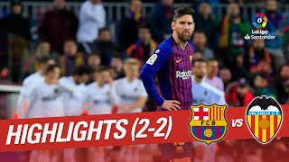 Highlights FC Barcelona vs Valencia CF 22 [upl. by Annahs]