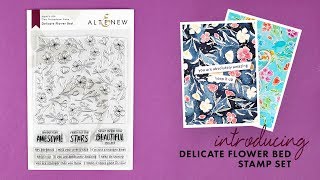 Altenew Stamps Intro  Delicate Flower Bed [upl. by Lymann]