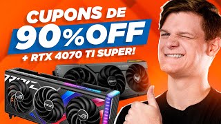 SUPER CUPONS de 90 OFF  RTX 4070 TI SUPER no KaBuM [upl. by Adiuqal]