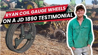 Coil Gauge Wheel  John Deere 1890 Seeder Parts  Disc Planting [upl. by Schwenk]