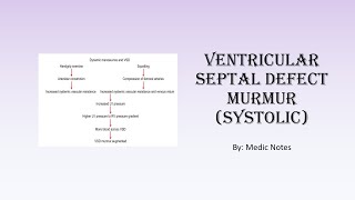 Ventricular septal defect murmur and its mechanism [upl. by Danielle]