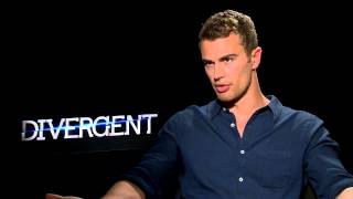 Theo James amp Shailene Woodley Talk Kissing In Insurgent Rapid Fire [upl. by Eda460]