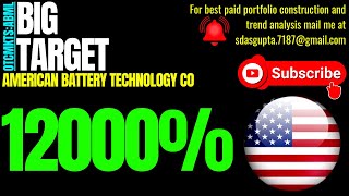 AMERICAN BATTERY TECHNOLOGY CO BIG TARGET  ABML STOCK NEWS [upl. by Eiralam]