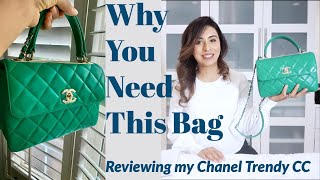 Chanel Small Trendy CC Review  My thoughts so far wear and tear mod shots [upl. by Atalanta365]