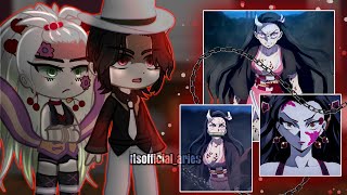 UPPERMOONS react to DAKI VS NEZUKO  KNY  Gacha club  Demon slayer react 🗡 [upl. by Neerak]