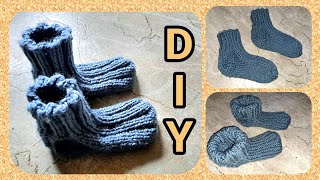 Pantoffeln  dicke Sofa  Socken stricken • DIY  Julebuergerfee [upl. by Richardson322]