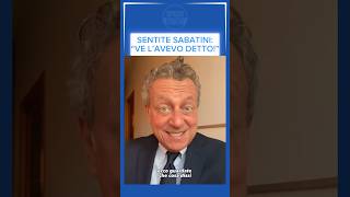 ESONERO GARCIA SENTITE SABATINI “COSA VI AVEVO DETTO SEI MESI FA” shorts [upl. by Aihseit]