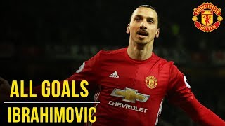 Zlatan Ibrahimovic  All the Premier League Goals 1617  Manchester United [upl. by Mazlack]