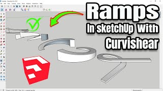 How to use CurviShear in SketchUp  Modeling RAMPS in SketchUp with Curvishear and Curviloft [upl. by Caressa]