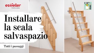 Come installare la scala salvaspazio per piccoli ambienti Flipstep Estfeller [upl. by Artimed]