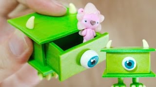 ClayDown Monsters Inc Mike Side Table Drawer ft LittleSurprisesYT [upl. by O'Neil975]