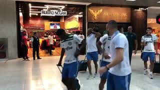 Festa no Embarque do campeão Palmeiras no aeroporto Santos Dumont [upl. by Lough]