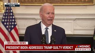 President Joe Biden speaks out following Trumps conviction [upl. by Atiraj577]