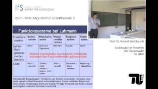 V6 Allgemeine Sozialtheorie II Systemtheorie Hubert Knoblauch [upl. by Nnyleak]