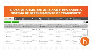 Hivecloud TMS Seu guia completo sobre o Sistema de Gerenciamento de Transporte  Hivecloud [upl. by Ayhtin688]