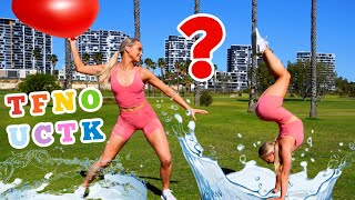 ACRO GYMNASTICS WATER BALLOON CHALLENGE [upl. by Nesbitt]