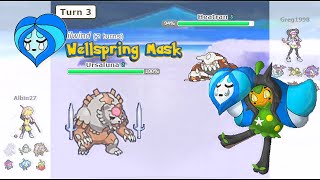 HOW TO USE OGERPON WELLSPRING  URSALUNA BLOOD MOON VS HEATRAN [upl. by Kone387]