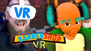 СКУФ СТРИЖЁТ ДЕТЕЙ 🎮 BARBERSHOP SIMULATOR VR 2 [upl. by Valerio]