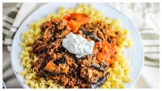 Persian Seared Eggplant and Tomato Beef Gheimeh Baademjaan  Recipe [upl. by Sonni]