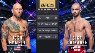 JOSH EMMETT VS GIGA CHIKADZE FULL FIGHT UFC 296 [upl. by Ahsata787]