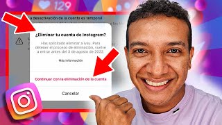 Así Logré Eliminar Mi Cuenta De Instagram En Solo 2 Minutos [upl. by Laroy722]