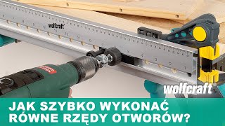 Wzornik do połączeń kołkowych i rzędów otworów w szafach  wolfcraft [upl. by Gannes453]