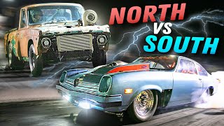 40 Cars BATTLE for 15000 North vs South Small Tire Race [upl. by Yesnyl]