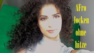 Afro locken ohne Hitze selber machen Mini Locken ohne Hitze selber machen mit Strohhalmen VERLOSUNG [upl. by Deeann]