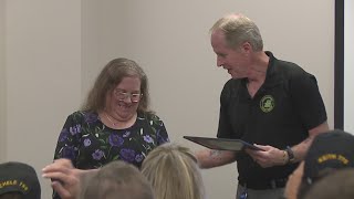 Woman honored for saving motorcyclists life [upl. by Wini48]