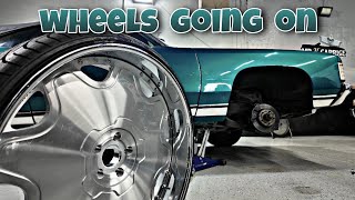 The 1971 Chevy Impala gets mounted 26 inch Forgiato wheels [upl. by Ermengarde]