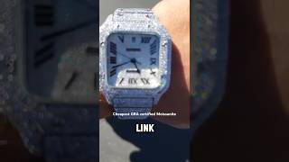 Cheapest VVS1 Moissanite Watch Cartier Santos LIMITED TIME ONLY [upl. by Jarib328]