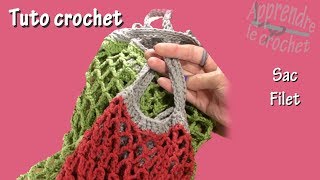 Tuto crochet  Sac filet [upl. by Einahpet]