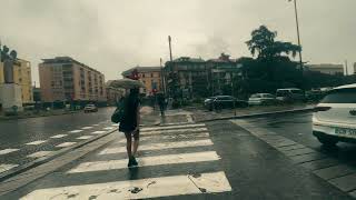 Pavia Italy walking tour in rain  Italy in rain  Walking Tour Vlogs [upl. by Nudnarb]