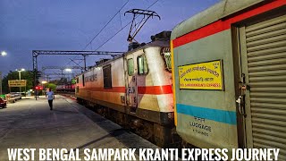 Best train for Delhi to Kolkata West Bengal Sampark Kranti Express End to end high speedy journey [upl. by Edrahc630]