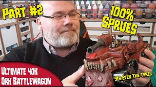 Turn Warhammer 40k Sprues into an Ork Battlewagon  Part 2 [upl. by Asirap]