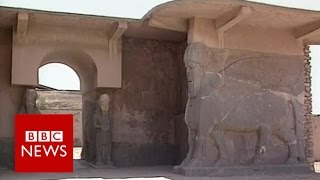 Nimrud Iraqi troops visit destroyed ancient city  BBC News [upl. by Alanah]