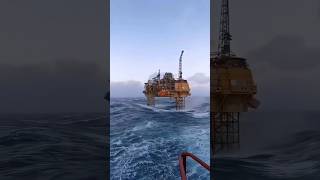 How Do Oil Rigs Stay Stable in Rough Ocean Waves ocean oil telugufacts shorts facts [upl. by Ressan]