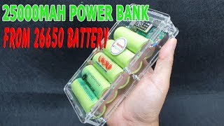 Build a 25000mAh Power Bank QC 30 from 26650 Battery [upl. by Dunning]