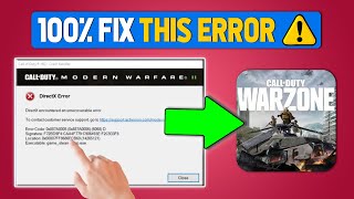 How to Fix DirectX Encountered an Unrecoverable Error in Call of Duty Warzone 3 on PC Updated Way [upl. by Susej457]