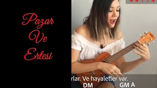 Pazar ve ertesi Ukulele Dersi 🚴‍♀️Son feci bisiklet [upl. by Kelam]