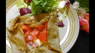 Crêpe salée au Sarrasin Mozzarella amp Tomate [upl. by Erland]