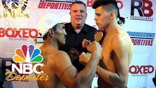 Pesaje Pablo Munguía y Edgar Ortega  Boxeo  NBC Deportes [upl. by Lashond359]