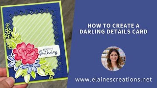 How to Make a Colorful Darling Details Card Sweet Stampin 701 [upl. by Jeanna]