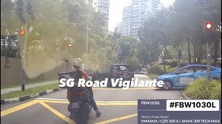 18apr2024 FBW1030L yamaha xmax food delivery top rider fail to conform to red light signal [upl. by Lamson]