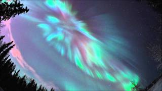 Coronal aurora over Fairbanks Alaska January 22 2012 [upl. by Esidarap]