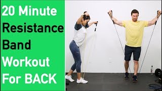 Resistance Band Workout for Back  Great Back Workout at home  20 Minutes [upl. by Ansel]