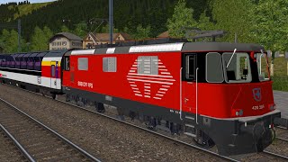 Open Rails SBB Panoramazug im Val de Travers [upl. by Maisie]