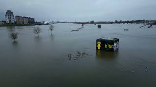 Hoogwater in de IJssel bij Kampen 2023 [upl. by Ahsan]