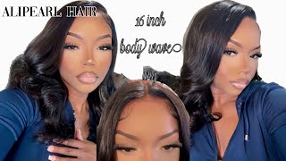 QUICK AND EASY 16 INCH BODY WAVE WIG 🔥 FT ALIPEARL HAIR [upl. by Reisinger]