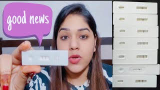 Good news ❤️ I M Pregnant  My First Pregnancy live test 🤰 My Reaction On pregnancy test [upl. by Jillie137]